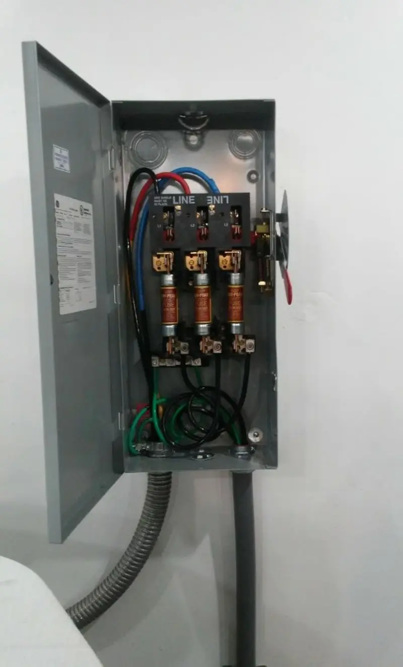 Three-phase disconnect switch installed for Electrical Wiring & Rewiring in Mason