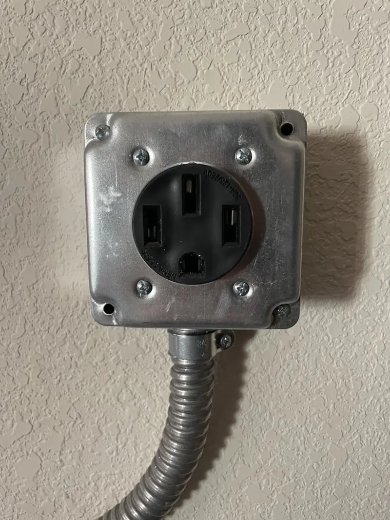 NEMA 14-50 outlet installed for Smart Home Electrical in Mason